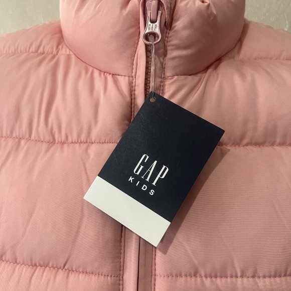 NWT Gap Kids XXL Pink Shearling Lined Puffer Vest Barbiecore Womens Small Medium - Picture 2 of 14